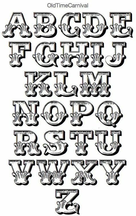 Old Time Fonts Alphabet, Vintage Lettering Design, Old Time Font, Carnival Font Alphabet, Carnival Lettering, Old School Letters, Cool Lettering Fonts, Carnival Font, Fonts Inspiration