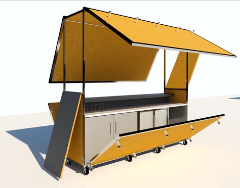 Mobile Kiosk Design Ideas, Mobile Kiosk Design, Roda Gerobak, Food Stand Design, Mobile Kiosk, Food Stall Design, Gerobak Dorong, Mobile Cafe, Japanese Bar