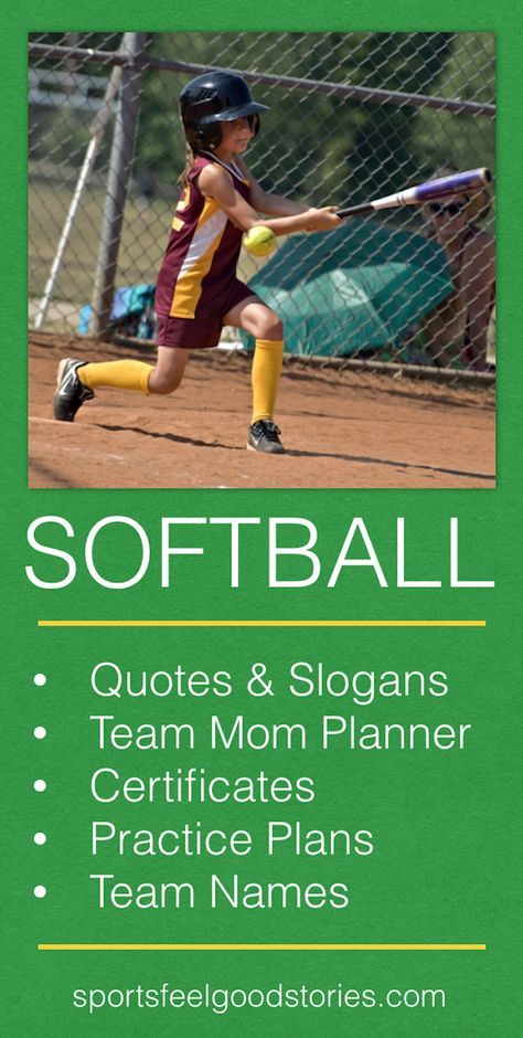 Softball Coach and Team Parent Resources including:  - Softball Quotes - Softball Slogans - Softball Team Names - Softball Practice Plans - Softball Mom Planner - Softball Award Certificates (Templates) – Softball Offseason Training Program  Perfect for softball coaches, players, team parents and youth softball associations. Play ball!  Great softball tips and drills for your organization. Makes a great gift for softball mom or wife. Sayings and Printables. Quotes provide inspiration for gir... Softball Practice Plans, Softball Team Mom, Coaching Softball, Softball Awards, Softball Tips, Softball Team Names, Travel Softball, Softball Practice, Softball Ideas