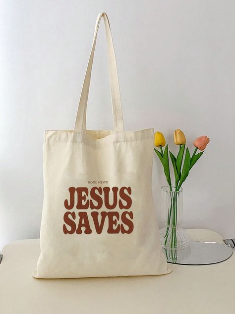 1pc Christian Tote Bag, Canvas Shopping Bag, Portable Shoulder Bag, Christian Gifts For Women Soft Inspirational Gifts Scripture Bag, With Bible Verse Prayer Gifts For Women Mom Wife Girlfriend Christma,Christma Gift Daily, Christian Ornament Decoration Perfect Gift, Trendy Large Capacity Tote Bag For Daily Life Fathers Day Gifts Dad College Bag Back To School Bag For School Multi-Functional For Books For School Supplies Commute Undergraduates Freshmen University Dorm Stylish Practical Extra LargeI discovered amazing products on SHEIN.com, come check them out! Books For School, Scripture Bag, Tote Bags For College, Prayer Gifts, Christian Tote Bags, Scripture Gift, Christian Ornaments, Back To School Bags, Christian Gifts For Women