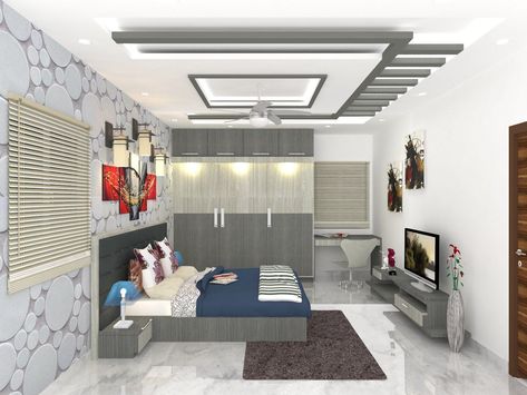 Bad Room Pop Design, Bad Room Design, Bedroom Interior Design Modern, Bedroom Pop Design, Bad Room, Interior Ceiling Design, Pop False Ceiling Design, House Ceiling Design, Bedroom Cupboard Designs