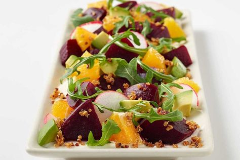 Beet & Avocado Salad Beet And Avocado Salad, Copycat Cheesecake Factory, Cheesecake Factory Copycat, Crispy Quinoa, Cheesecake Factory Recipes, Beet Salad Recipes, The Cheesecake Factory, Honey Yogurt, Avocado Salad Recipes