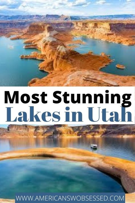 Ready to hit the beach this summer? Check out these stunning lakes in Utah - its not all mountains! Whether you want to go swimming, boating or play water sports there is something for everyone on this list of Beautiful Lakes in Utah. #utahtraveltips Salt Lake City Utah Things To Do In, Camping In Utah, Fish Lake Utah, Panguitch Lake Utah, Navajo Lake Utah, Bear Lake Utah, Utah Lake, Travel Utah, Utah Trip