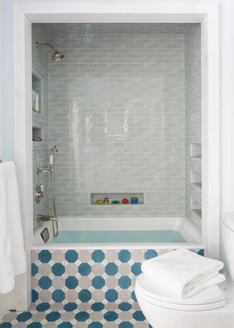 20 Kid-Friendly Bathroom Design Ideas | HGTV Kid Friendly Bathroom, Kids Bathroom Design, Kids Bathroom Remodel, Restroom Remodel, Mermaid Bathroom Decor, Refinish Bathtub, Mermaid Bathroom, Bathtub Design, Bad Inspiration