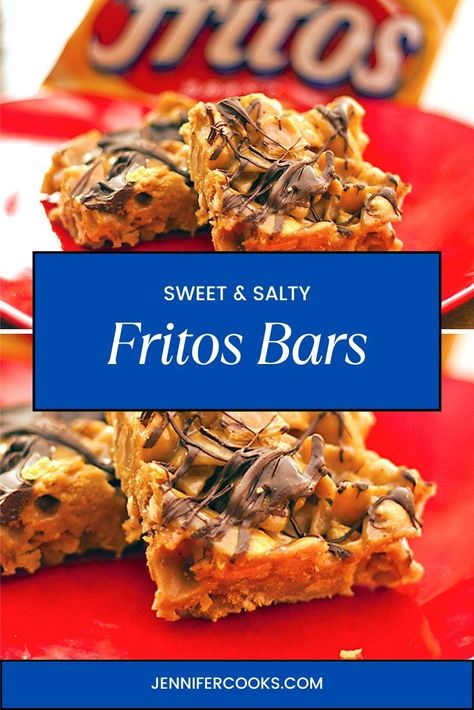 Whip up these Easy No-Bake Sweet and Salty Fritos Bars for your next party! A delightful twist on classic treats, they combine the irresistible crunch of Frito corn chips with a smooth, sweet coating. Perfect for any gathering, these bars are a guaranteed hit, sparking conversation and satisfying those salty-sweet cravings. Dive into this simple recipe and watch them vanish as fast as you can make them! 🎉🍫 #NoBakeDessert #FritosBars #PartyFavorites Fritos Bars, Frito Bars Recipe, Salty Sweet Desserts, Frito Recipe, Dessert Bar Recipe, Decadent Chocolate Cake, Elegant Desserts, Corn Chips, Easy Baking Recipes Desserts