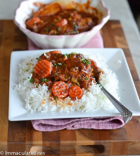 Stews have always been part of the cuisine in Africa specifically in West African Countries like Ghana, Nigeria, Sierra Leone, Kenya and my home country Cameroon. There are all kinds of stews – beef, oxtail, and fish and of course these deeply flavored chicken stew.  I have encountered many ... Kenyan Food, Ghanaian Food, Oxtail Recipes, West African Food, Africa Food, African Cooking, Nigerian Food, South African Recipes, Chicken Stew