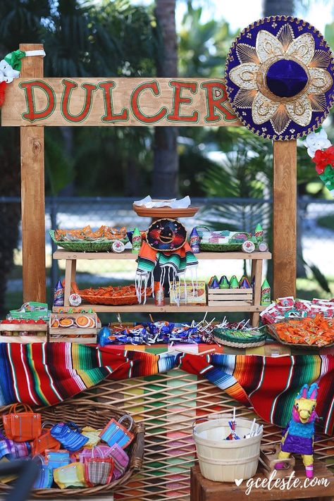 Mexican Style Candy Table, Mexican Sweets Table Ideas, Mexican Themed Candy Table, Mexican Fiesta Candy Table, Mexican Candy Display, Fiesta Treat Table, Mexican Candy Table Ideas Quinceanera, Mexican Theme Candy Table, Mexican Candy Table Ideas Parties