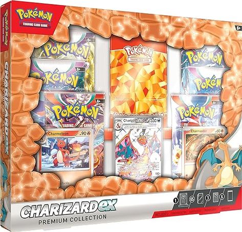 Charizard ex burns up the opposition’s lead with the cunning firepower of a Darkness-type Pokémon! Evolve it from Charmander and Charmeleon, then use its strong Ability and attack to make a roaring comeback. A full set of card sleeves helps keep your deck looking great, and after the battle’s done, you can put this special Tera Pokémon ex on display in the durable card protector featuring a handy magnetic closure. Pokemon Charizard, Foil Card, Pokemon Collection, Type Pokemon, Magnetic Card, Collectible Trading Cards, Pokemon Trading Card Game, Pokemon Trading Card, Card Sleeves