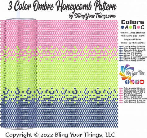 Ombre Rhinestone Tumbler Pattern, Rhinestone Tumbler Template, Rhinestone Tumbler Pattern, Bling Tumbler Rhinestones Diy, Bedazzle Ideas, Bedazzled Items, Crystal Peridot, Bling Projects, Bling Cups