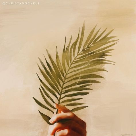 𝐂𝐇𝐑𝐈𝐒𝐓𝐘 𝐍𝐎𝐂𝐊𝐄𝐋𝐒 on Instagram: “The glorious palm branch...it’s a symbol of victory and peace. I asked my lovely daughter @elliananockels to help me with a Palm Sunday…” Palm Sunday Aesthetic, Christy Nockels, History Collage, Cabin Aesthetics, Liturgical Calendar, Camp Half Blood Cabins, Palm Branch, Branch Tattoo, Palm Sunday