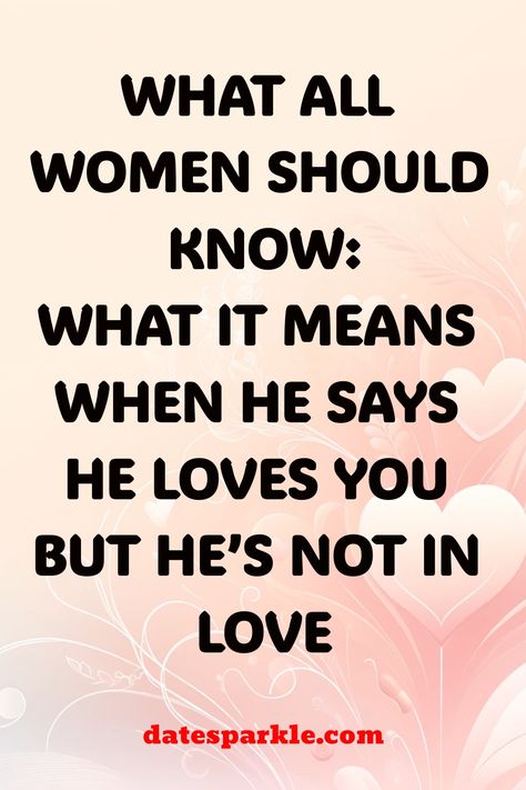 Curious about the difference between "I love you" and "I'm in love with you"? 🤔 Understanding what it means when he says he loves you but isn't IN love can be confusing, but fear not! Dive into the complexities of relationships with me as we decode these subtle nuances. We'll explore the fine line between platonic love and romantic passion – because deciphering emotions is no easy feat! He Says He Loves Me, Surprise Date, When He Says, Not In Love, Platonic Love, Get A Girlfriend, Get A Boyfriend, Deeper Conversation, Love Is Gone