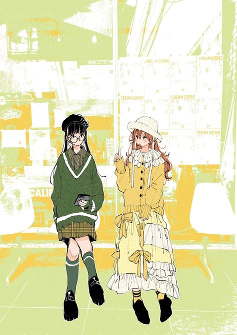 Introvert Girl, Lesbian Art, Manga Couples, Introverted, Art Studies, Manga Illustration, Best Couple, Manga Drawing, Manga Girl