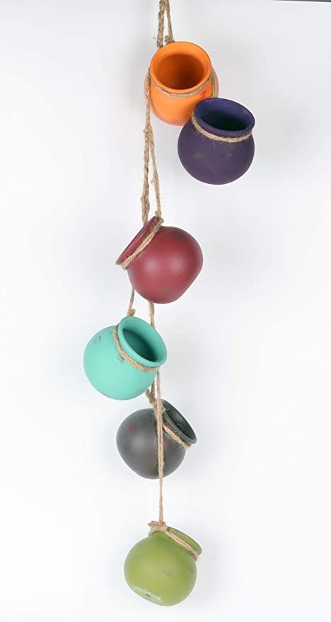 Amazon.com: 6PCS 4.0 Inch Hanging Succulent Planters Dangling Ceramic Pot Wall or Ceiling Mount Hanging Ceramic Plant Pot Hanging Planter Hanging Pendant Hanging Basket Succulent Planter/Succulent Cactus/ : Patio, Lawn & Garden Pot Wall, Ceramic Succulent Pots, Cactus Plant Pots, Live House Plants, Succulent Planters, Ceramic Succulent, Hanging Succulents, Garden Pottery, Ceramic Flower Pots