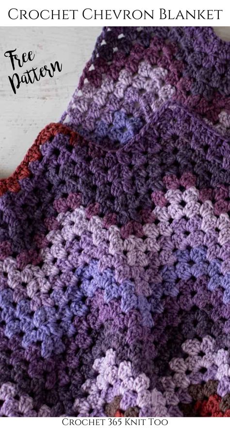 Can you believe this afghan uses TWO different Caron Cake skeins? #crochet #crochet365knittoo #crochetyarn #crochetblanket #crochetchevronblanket #crochetblanketpattern #freecrochetblanketpattern #crochetafghan #crochetafghanpattern #freecrochetafghanpattern Double Crochet Chevron Blanket, Caron Cake Crochet Patterns, Beginner Blanket, Chevron Crochet Blanket Pattern, Yarn Cakes, Crochet Blanket Tutorial, Crochet Blanket Chevron, Chevron Crochet, Chunky Crochet Blanket