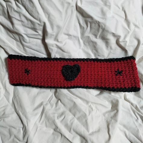 Heart headband ❤️🖤❤️ #crochet #headband #handmadecrochet Headband Crochet, Heart Headband, Instagram Heart, Crochet Headband, May 5, Handmade Crochet, Sleep, Crochet, On Instagram