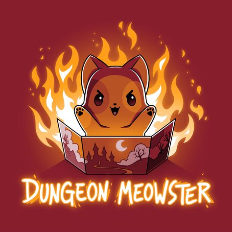 Dungeon Meowster, Cute Evil, Watercolor Tattoo Ideas, Tee Turtle, Cute Animal Quotes, Evil Cat, Dnd Funny, Dungeons And Dragons Art, Posca Art