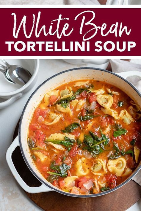 Soup Tortellini, Delicious Soups, Winter Meals, Soup Appetizers, Winter Soup, Healthy Sweet Snacks, Delicious Clean Eating, Veggie Meals, Easy Dinner Recipe