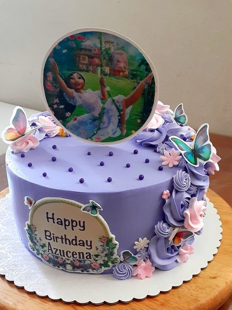 Encanto cake Purple Encanto Cake, Isabella Encanto Cake Ideas, Isabela Cake Encanto, Encanto Isabela Cake, Easy Encanto Cake, Pastel Isabella Encanto, Isabela Encanto Cake, Isabella Encanto Cake, Isabella Cake