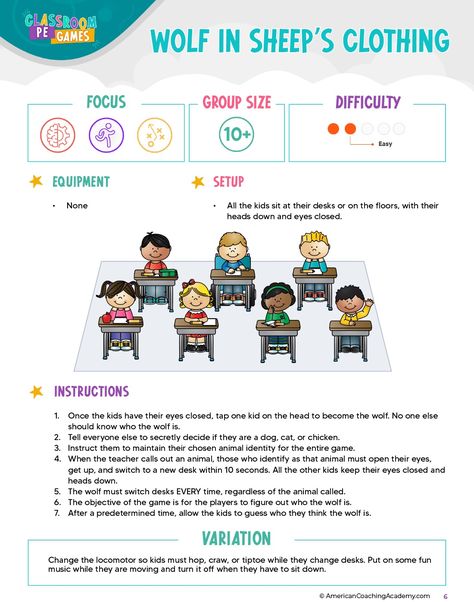 wolf in sheeps clothing2 Relief Teaching Ideas, Small Group Games, Elementary Pe, Physical Education Lessons, Pe Games, Gym Games, Coaching Teachers, Pe Teachers, Secondary Math