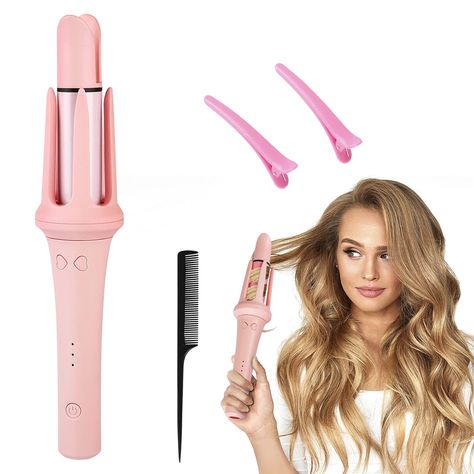 Hair Curling Machine, Hair Curling Wand, Automatic Curling Iron, Rotating Curling Iron, Automatic Hair Curler, Curling Hair With Wand, Iron Hair, Hair Curling, Curling Wand