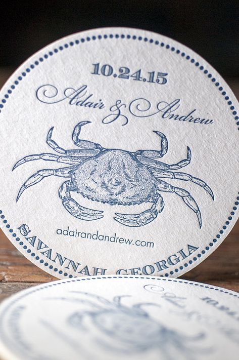 Vintage blue crab coaster wedding favor for nautical themed weddings Wedding Coasters Favors, Trendy Wedding Favors, Vintage Wedding Favors, Wedding Favors And Gifts, Nautical Wedding Theme, East Coast Wedding, Themed Weddings, Wedding Coasters, Wedding Favors Cheap