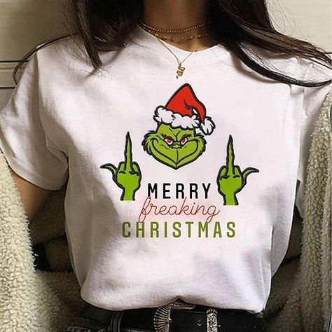 Cheap Ugly Christmas Sweater, Couple Disney, Classic Street Style, Grinch T Shirt, Grinch Decorations, Grinch Shirts, Grinch Christmas Decorations, Disney Characters Videos, Christmas Grinch