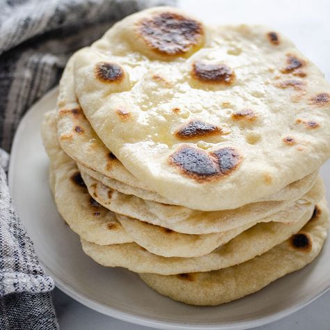 Sourdough Naan Bread 01 Sourdough Naan Bread Recipe, Yoghurt Flatbread, Persimmon Muffins, Sourdough Naan, Pani Popo, Butter Buns, Cardamom Bread, Sourdough Starter Discard Recipes, Bread Naan