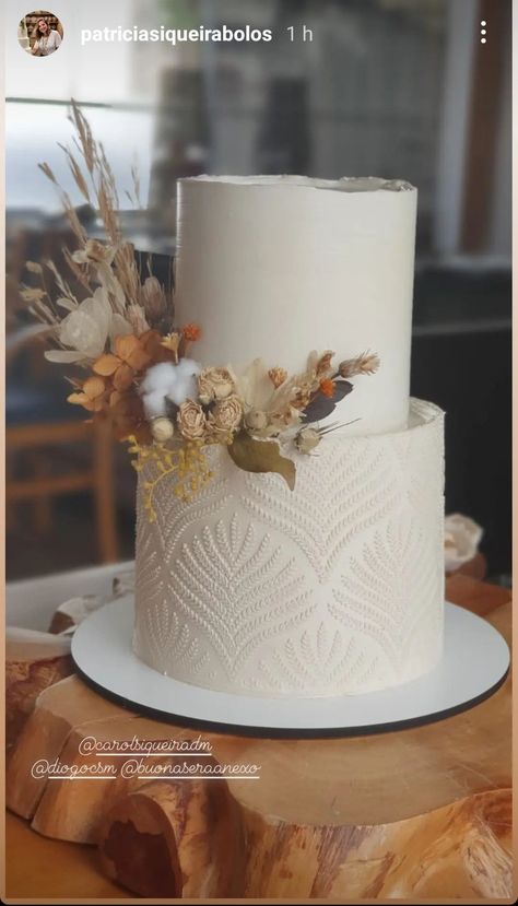 Two Tier Western Wedding Cake, Two Tiered Fall Wedding Cake, White Pumpkin Wedding Cake, Minimalist Boho Wedding Cake, Boho 2 Tier Cake, Rustic 1 Tier Wedding Cake, Boho Simple Wedding Cake, 2 Tier Wedding Cakes Simple Elegant Fall, Carrot Cake For Wedding