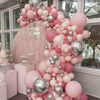 Vintage Red Wedding, Pink Birthday Theme, Pink Birthday Party Decorations, Pink Birthday Decorations, Pink Party Theme, Sweet Sixteen Birthday Party Ideas, 18th Birthday Decorations, 16th Birthday Decorations, 1st Birthday Girl Decorations