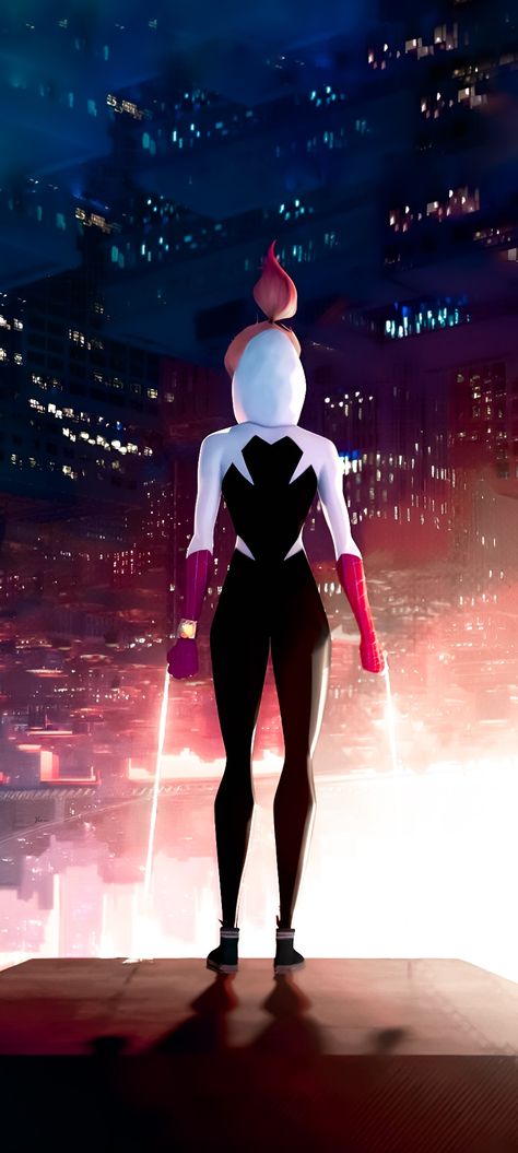 Ghost Spider Wallpaper Iphone, Spider Woman Wallpaper, Ghost Spider Wallpaper, Across The Spider Verse Gwen, Across The Spider Verse Fanart, Spider Gwen Wallpaper, Spider Miles, Spidey Sense, Image Spiderman