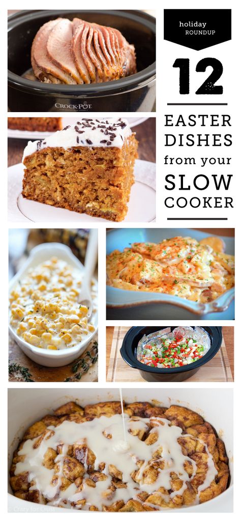 Crock Pot Easter dishes - this is going to make hosting Easter so much easier this year. Easter Dishes, Messy Kids, Baked Strawberries, Dark Chocolate Cakes, Crock Pot Slow Cooker, Easter Dinner, Crock Pot Cooking, Easter Brunch, Easter Recipes