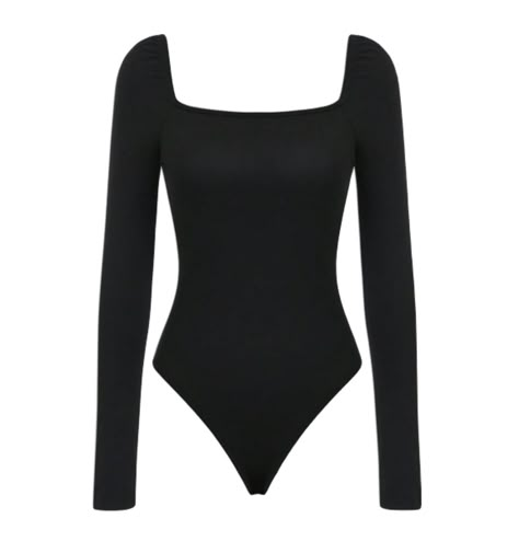 Body Manga Larga, Black Long Sleeve Bodysuit, Body Shirt, Black Bodysuit Longsleeve, Body Manga Longa, Looks Country, Baggy Clothes, Casual Preppy Outfits, Outfits Y2k