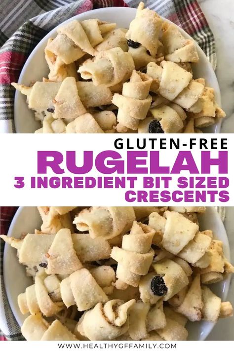 Gluten Free Rugelach Recipe, 3 Ingredient Dough, Rugelach Recipe, Ways To Eat Healthy, Going Gluten Free, Free Friends, Delicious Gluten Free Recipes, Best Gluten Free Recipes, Healthy Gluten Free Recipes