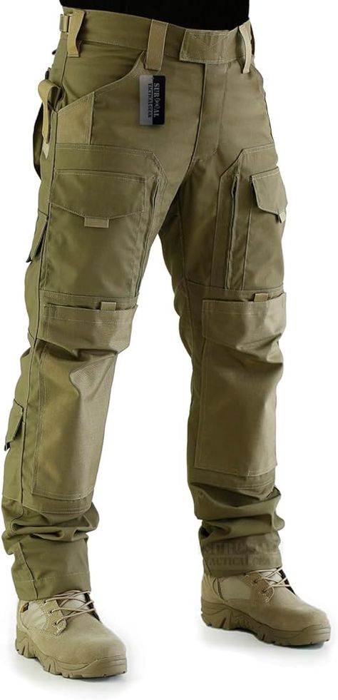 Amazon.com: ZAPT Tactical Pants Molle Ripstop Combat Trousers Hunting Army Camo Multicam Black Pants for Men (Dark Grey, S) : Clothing, Shoes & Jewelry Construction Outfit, Celana Kargo, Rock Animals, Mens Tactical Pants, Armor Design, Army Clothes, Tactical Wear, Sport Shirt Design, Multicam Black