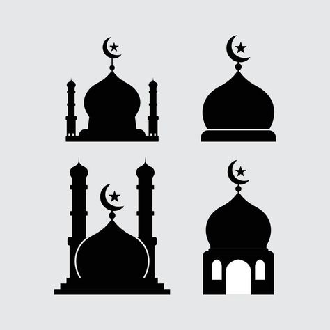 Islamic Mosque buildings silhouettes collections. Islamic Mosque, Building Silhouette, Mosque Vector, Mosque Silhouette, Dream Cars Audi, Trophy Design, Cars Audi, Creative Advertising Design, Islamic Calligraphy Painting