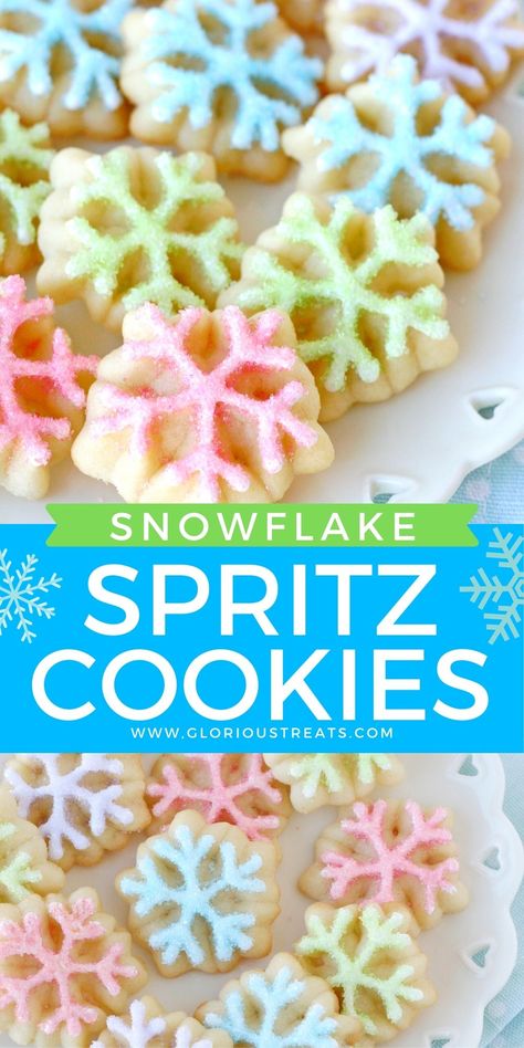 Spritzer Cookies, Spritz Cookie Press, Cookie Press Recipes, Christmas Spritz Cookies, Spritz Cookie, Baking Christmas Cookies, Spritz Cookie Recipe, Holiday Baking Christmas, Baking Christmas