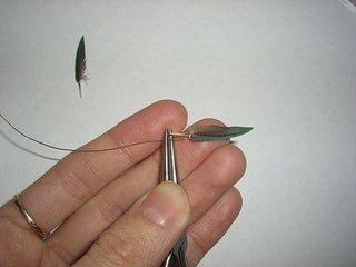 How to Wire Wrap a Feather - Method 1 : 4 Steps (with Pictures) - Instructables Feather Cut, Wire Crosses, Peacock Feather Earrings, Chain Nose Pliers, Large Feathers, Storing Craft Supplies, Wire Jewelry Tutorial, Flat Nose, Feather Jewelry