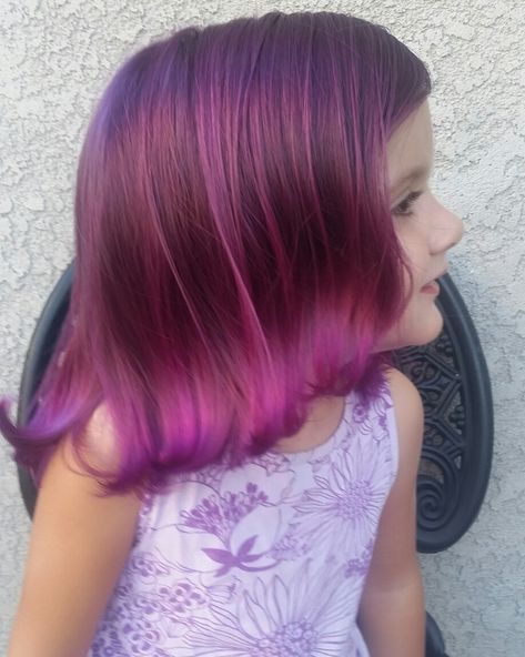 Purple Hair, don't care. Manic Panic Purple Haze & Cleo Rose Kids Purple Hair, Kendal Hair, Aubrey Hair, Manic Panic Purple, Aria Hair, Ash Gray Hair Color, Kids Hair Color, Girl With Purple Hair, Warm Hair Color