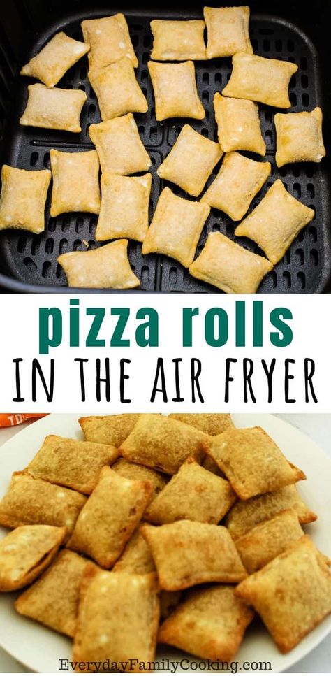 How to make Totinos pizza rolls inside your air fryer. The fastest and easiest way to make these frozen pizza rolls inside all kinds of air fryers including the power air fryer oven, nuwave, Cosori air fryer, and more. #airfryerrecipes #pizzarolls #airfried #frozenfood Air Fryer Pizza Rolls, Air Fryer Recipes Meat, Totinos Pizza Rolls, Cooking Charts, Air Fryer Recipes Low Carb, Air Fryer Pizza, Pizza Roll Recipe, Air Fryer Recipes Breakfast, Air Fryer Recipes Appetizers