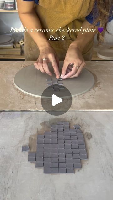 Lori Ceramic on Instagram: "When I was a child, my favorite color was lilac. So what was yours? 💜 I made a checkered ceramic plate! Part 2  ASMR   • • •  #ceramics #learnceramics #ceramicvideo #asmr #interiordesign #asmrsounds #homedecor #plate #homeaccessories #art #artwork #clay #clayart #reels #instareels #instadaily #instagood #ceramique #ceramicstudio #ceramicmagazine #ceramicfurniture #handmade #fyp #diy #youtube #artlovers #artistsoninstagram #smallbusiness #womensupportingwomen" I Was A Child, Ceramic Furniture, Ceramic Techniques, My Favorite Color, Diy Youtube, Ceramic Studio, Ceramic Plate, Pottery Ideas, Ceramic Plates