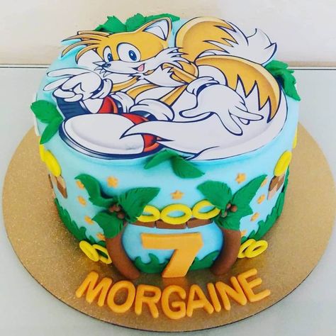 Tails Cake Tails Birthday Cake Sonic, Tails Cake Sonic, Tails Birthday Cake, Tails Cake, Sonic Cakes, Tails Sonic, Tails Doll, Suprise Birthday, Fox Cake