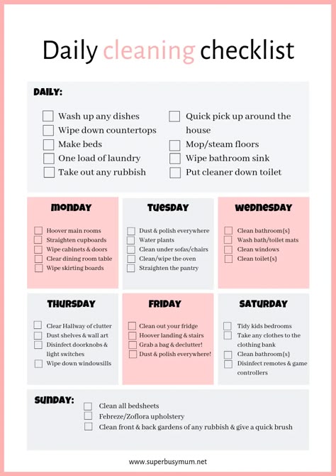 My Daily Cleaning schedule | Free printable Cleaning Schedule Free Printable, Daily Cleaning Schedule, Daily Cleaning Checklist, Trash To Couture, Cleaning Schedule Printable, Organic Meat, Weekly Cleaning Schedule, Schedule Printable, House Cleaning Checklist