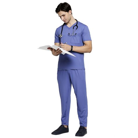 Buy Reusable Smart Scrubs online in India for Men. These Smart Scrubs or Uniforms are used by Hospitals, Doctors, Dentists, Nurses & OT Surgeon Repellent, Mens Suits, Scrubs, For Men, India, Pants, Quick Saves, Blue, Trousers