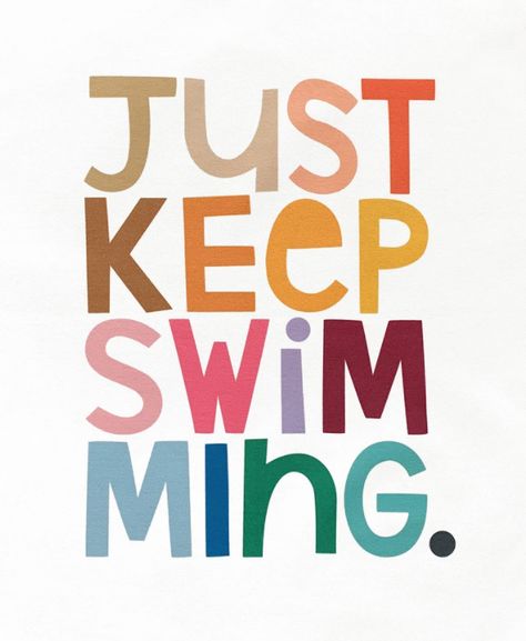 Just Keep Swimming Wallpaper Aesthetic, Rachel Castle, Magnetic Art, Swimming Aesthetic, Swimming Art, Just Keep Swimming, Whatsapp Wallpaper, Keep Swimming, Screenprinting