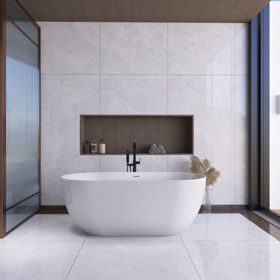 The freestanding structure makes the bathtub installation easy and quick. Also, you can move this bathtub anywhere you want. Transform your bathroom space into a relaxing oasis.Environmental protection material, non-toxic, non-cracking, durable Matte finish, easy to clean, and resistant. It feels like an ultra-smooth, velvety texture that is warm and pleasant. Highly acclaimed for its clean and contemporary yet minimalist shape, this tub will be the focal point in any bathroom.Equipped with an o Bathtub Installation, Modern Bathtub, Bathtub Doors, Soaking Bathtubs, Bathtub Accessories, Bathtub Shower, Shower Stall, Bathroom Space, Plumbing Fixtures