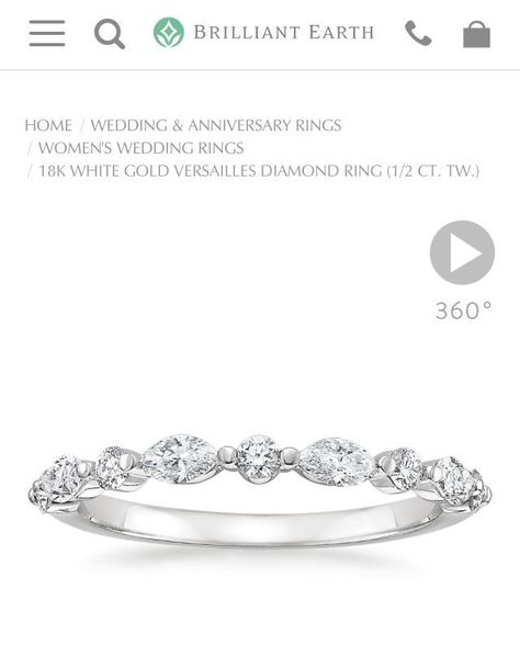 Beautiful wedding band! Marquise Diamond Wedding Ring | Versailles | Brilliant Earth #diamondweddingrings Brilliant Earth Versailles, Versailles Band, Wedding Band Marquise, Cushion Cut Wedding Rings, Halo Engagement Ring Emerald, White Gold Sapphire Ring, Baguette Engagement Ring, Beautiful Wedding Bands, Wedding Rings Princess Cut