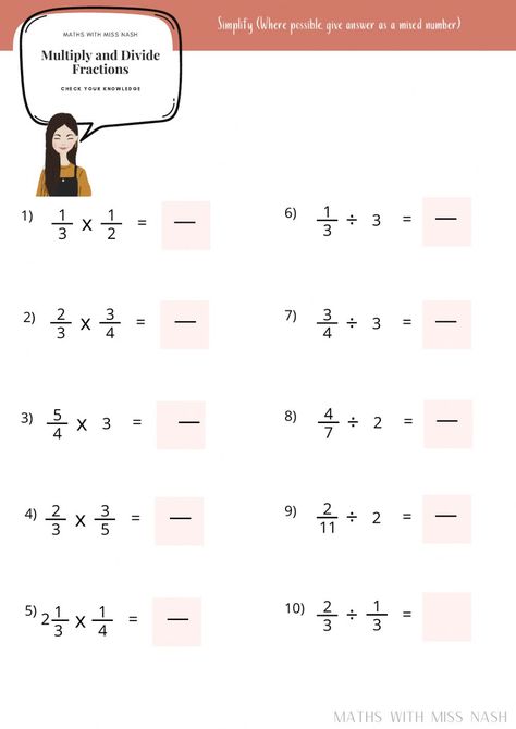 Dividing Mixed Fractions, Mixed Fractions Worksheets, Multiply And Divide Fractions, Fraction Multiplication, Dividing Fractions Worksheets, Multiplying Fractions Worksheets, Multiplying And Dividing Fractions, Divide Fractions, Multiplication And Division Worksheets