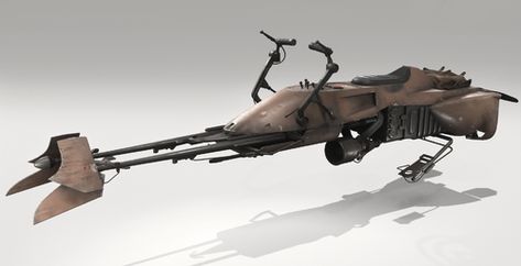 74-Z speeder bike | Wookieepedia | FANDOM powered by Wikia Star Wars Speeder, Battle Of Geonosis, Hover Bike, Speeder Bike, Star Wars Spaceships, Flying Vehicles, Nosara, Star Wars Models, Imperial Army