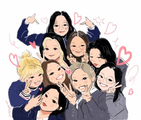 Twice Gang Illustration, Dps Whatsapp, Scientist Cartoon, Penguin Drawing, Sana Jihyo, Twice Fanart, Anniversary Frame, Medical Wallpaper, Best Friends Cartoon