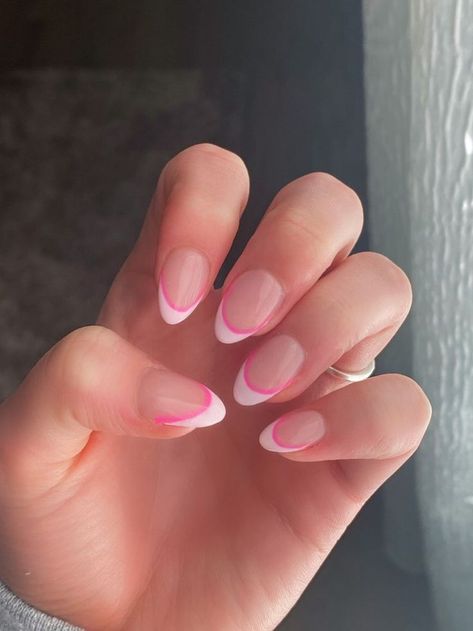 There's a new beauty trend taking over Instagram and it's absolutely stunning. Say hello to "quartz nails". Simple Designed Nails, Fun Color French Tip Nails, Nail Inspo Not French Tip, Cute B Day Nails, Cute Nail Styles For Short Nails, Back To School Nails French Tip, Short Almond French Tip Acrylic Nails, Basic Summer Almond Nails, Nails For Blonde Hair